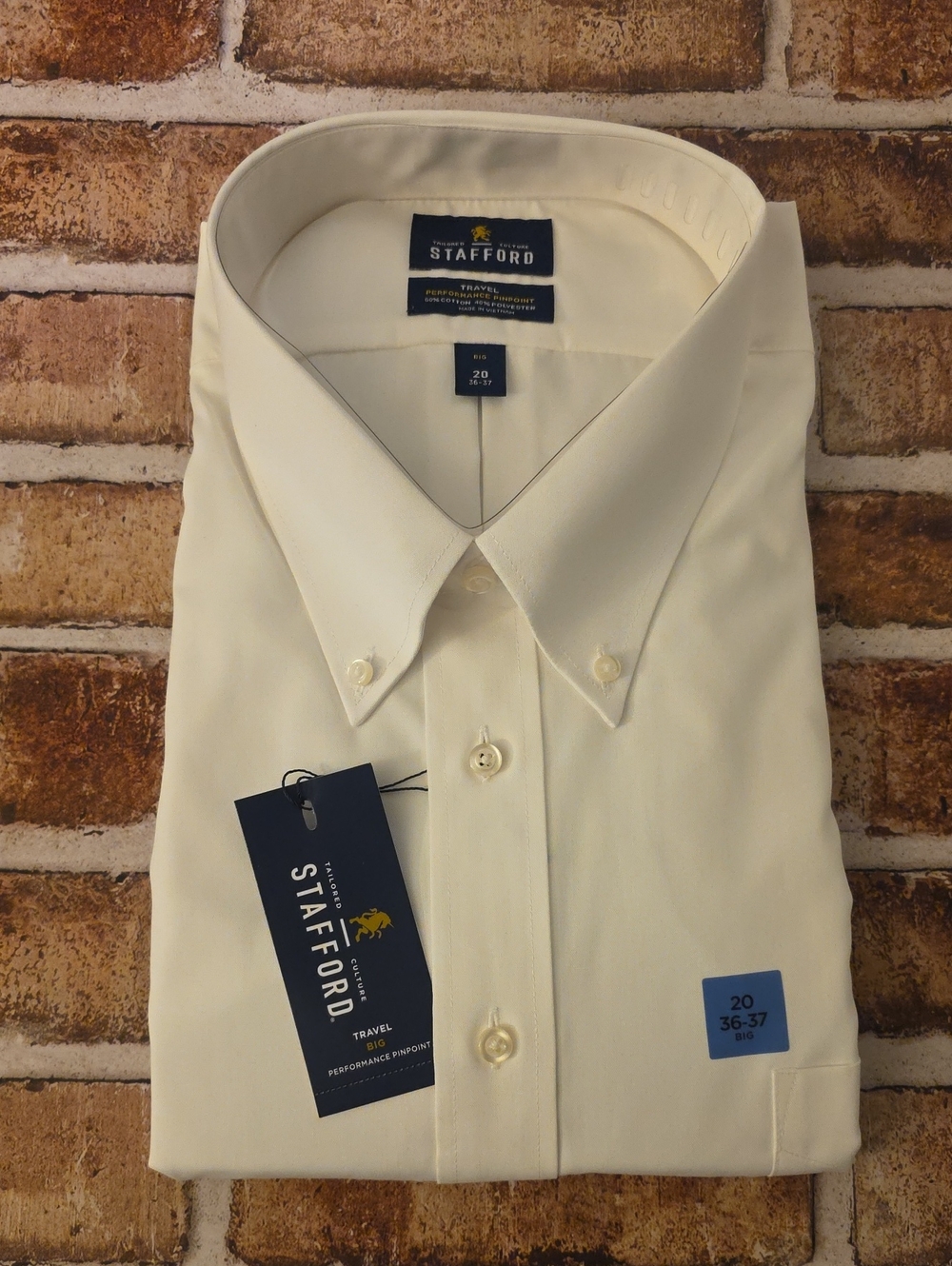 Stafford White Button-Down Dress Shirt